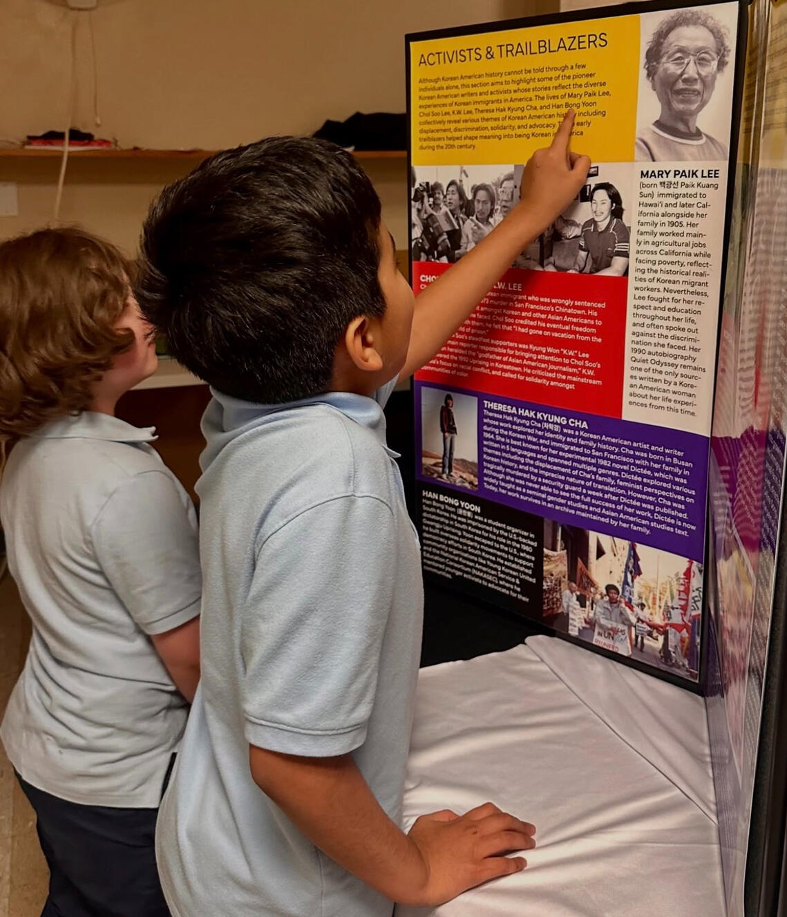 Korean American Journey on exhibit at schools and community centers in Rhode Island.